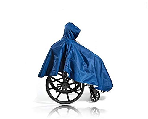 Wheelchair Winter Poncho – Warm Sherpa Lining - Adult Elderly Seniors Cape – Heavy Duty Reusable – Full Waterproof Coverage (Single Pack) - Thumbnail 6