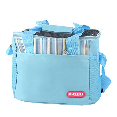 Misyue Small Animal Carrier Bag - Portable Breathable Outgoing Bag for Guinea Pig Hedgehog Squirrel Chinchilla and Other Similar Sized Animal Less Than 11 Pounds(Blue) - Thumbnail 5