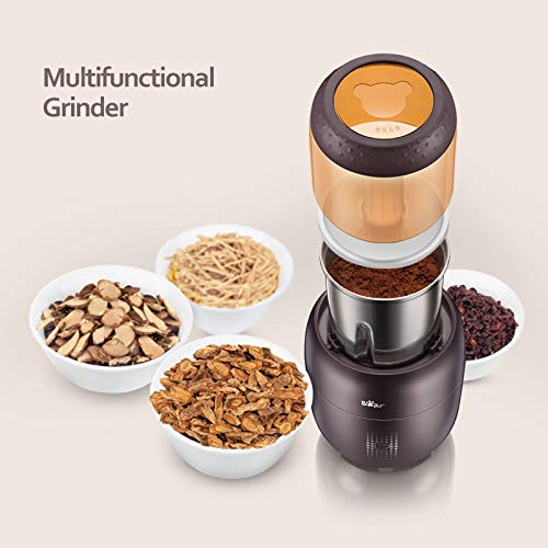 Bear Kaffeemühle mit Edelstahl-Klingen, 300 W, leistungsstarke Mühle – Bild 8