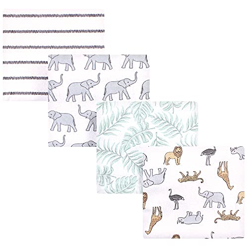 Hudson Baby Unisex Baby Cotton Flannel Receiving Blankets, Modern Neutral Safar…