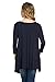 Frumos Womens Tunic Top for Leggings Round Neck T Shirts Navy 3X-Large