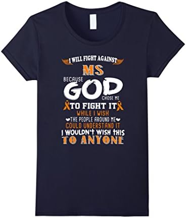 Women's MS Awareness T shirt - Multiple Sclerosis Shirt Medium Navy