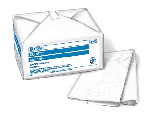 CURITY Washcloths, Apertured Finish, White, 10" x 13", Case (6363)