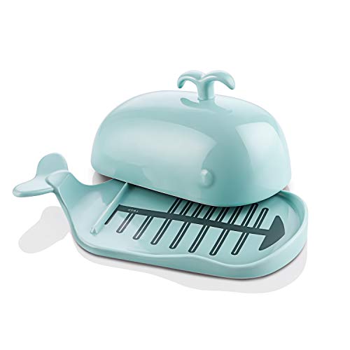 DOWAN Whale Butter Dish, Cute Butter Dish, Funny Gifts for Mom Wife
