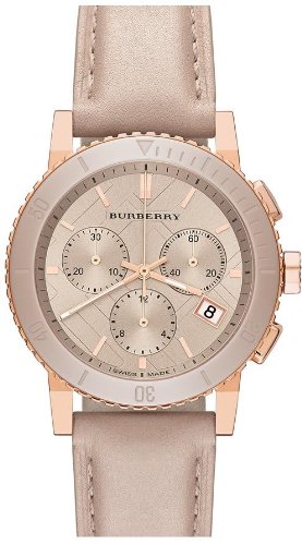 Burberry Chronograph Rose Dial Rose gold-tone Unisex Watch BU9704
