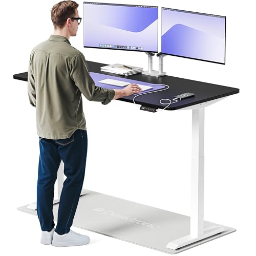 Desktronic Homeone Höhenverstellbarer Schreibtisch 160 × 80 cm – Elektrischer Schreibtisch Mit Zwei Elektrischen Motoren, Touchscreen-Steuerung Und In