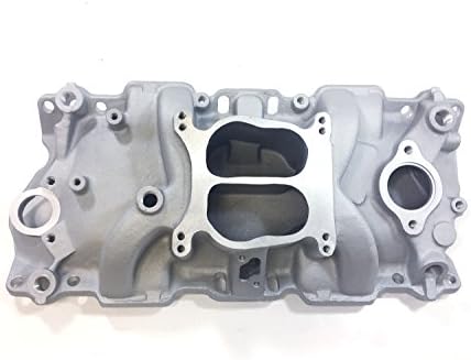 1955-1995 SBC 302 327 350 V8 Dual Plane Satin Aluminum Intake Manifold Chevy
