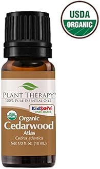Plant Therapy Cedarwood Atlas Organic Essential Oil | 100% Pure, USDA Certified Organic, Undiluted | 10 mL (1/3 oz)