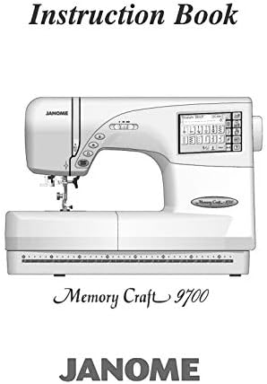 Instruction Manual for Janome Spare Part 9700 Memory Craft 9700 Sewing Machine Embroidery Reprint