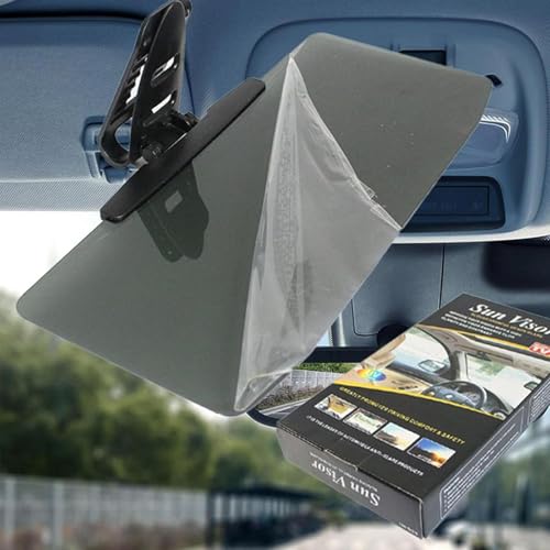 Sun Visor Extender For Cars, Uv400 Car Sun Visor Extension With Polycarbonate Lens And Side Sunshade, Protect From Glare, Uv Rays, Snow Blindness For Safe Driving, Universal For Car, Suv (A)