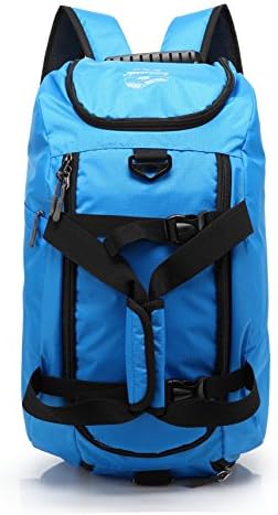 Nylon Waterproof Backpack Travel Bags Outdoor Multi-functional Leisure Sports Bag (Blue)