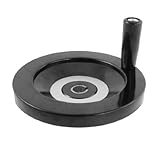 16mm x 160mm Back Ripple Hand Wheel w Removable Revolving Handle