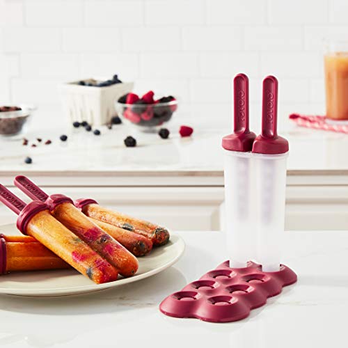 image for Tovolo Twin Popsicle Molds with Sticks Ice Pop Maker BPA Free Food Saf