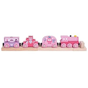 Image of Bigjigs Rail Wooden Princess Train - Other Major Rail Brands are Compatible