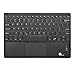 1byone Ultra-Slim Wireless Keyboard with Built-in Multi-Touch Touchpad and Rechargeable Battery for Android and Windows, Black