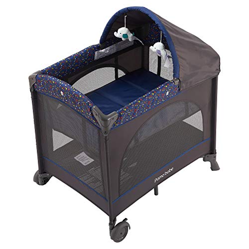Pamo Babe Portable Lightweight Playard with Mattress (Blue) Pricepulse