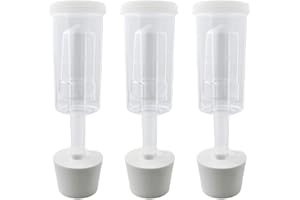 3ct. - 3 Piece Airlock with 7 Stopper - Set of 3 (Cylinder Airlock)