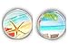 Tropical Ocean Beach Theme #1 Drawer Pulls, Cabinet Pulls, Dresser Knobs - Set of 6 Knobs