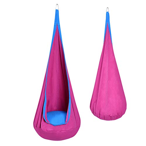 DREAMADE Hängehöhle für Kinder, Hängesessel Kinderhängesitz für innen und draußen, Kinder Hängesack als Fly Schaukel…