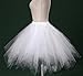 Dressever Vintage 1950s Short Tulle Petticoat Ballet Bubble Tutu White Medium