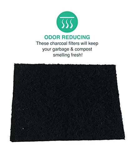 8 Replacements for Joseph Joseph Charcoal Odor Filters Fit Totem Intelligent Wastebaskets & Trash/Garbage Cans, Fits 13 & 16 Gallon, Compatible With Part # 30005, by Think Crucial