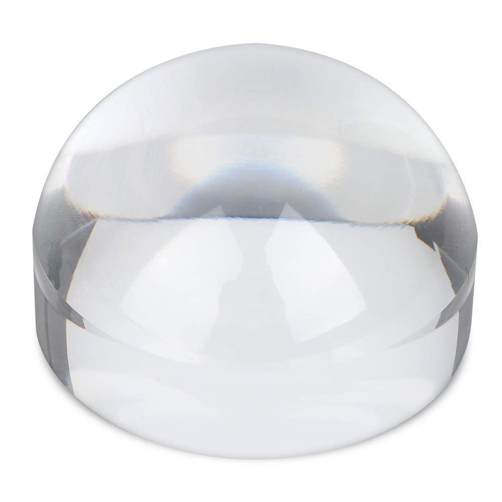 Acrylic Paperweight Magnifier Reading Magnifying Glass Reading Dome Magnifier for Photography Reading Aid Desktop Magnifying