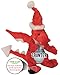 goDog Santa Holiday Dragon Tough Plush Dog Toy with Chew Guard Technology, Large, Red
