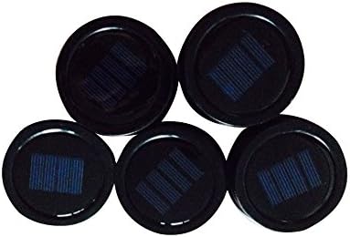 ISBAL(TM) DIY Color Changing Fairy Light 5 Pack Solar Mason Jar Lid Insert - Solar Mason Jar Fairy Light with Color Changing 5 LED for Glass Mason Jars and Garden Decor Solar Lights (White)