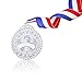 Caydo 3 Pieces Metal Winner Award Medals with Neck Ribbon, 2.6-Inch