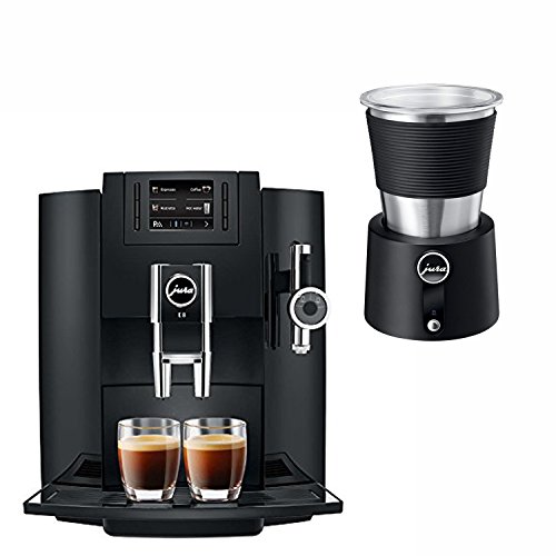 Jura 15109 Automatic Coffee Machine E8, Black with Automatic Milk Frother