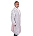 Cleaing Disposable Lab Coats Adult 2XL,No Pockets,GSM 40g,Knitted Collar and Cuffs,White,5 Pack