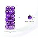 Xmas Balls, Plastic Christmas Baubles Tree Ornaments 24 Pack (Purple)