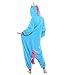 Adult Unisex Blue Unicorn Animal Kigurumi Pajamas Cosplay Birthday Party Wear,Lake Blue,Small