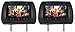 Pair Rockville RHP7-BK 7” Black TFT-LCD Car Headrest TV Monitors w/Speakers+IR