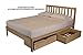KD Frames Charleston Platform Bed - Full Bed Frame - Unfinished Wood Bed Frame - Natural, Minimalist Bed with Slatted Headboard - Easy Assembly, No Box Spring Needed - Solid Wood Full Platform Bed