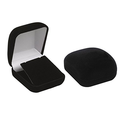 6 black flocked earring pendant jewelry gift boxes