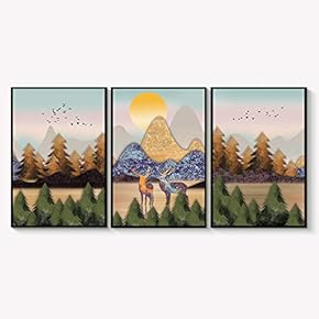 Framed for Living Room Bedroom Abstract Landscape Dream...