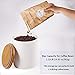 77L Food Storage Canister - Ceramic Food Storage Canister with Airtight Wooden Lid, 53.04 FL OZ (1570 ML) White Food Storage Jar for Home and Kitchen Serving for Coffee, Sugar, Tea, Flour and More