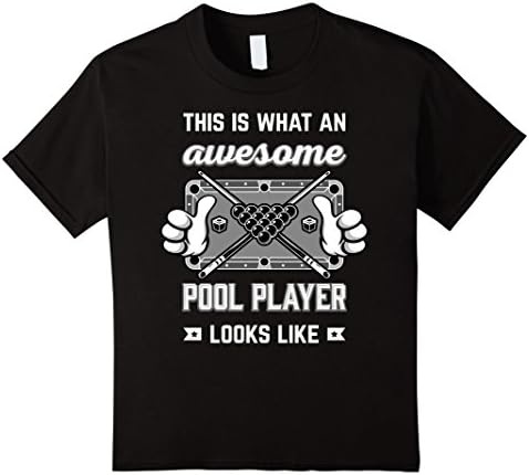 unisex-child Awesome Pool Player Looks Like Billiards Funny Shirt 10 Black
