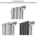 DriftAway Thermal Insulated 100 Percent Darkening Blackout Curtain Liner 2 Panels Each Liner Size 50 Inch by 80 Inch Rings Included Off White Panel