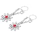 CABBE KALLO 2Pcs Fake Nipple Rings Non-Piercings Stainless Steel Body Piercing Jewelry (Red)