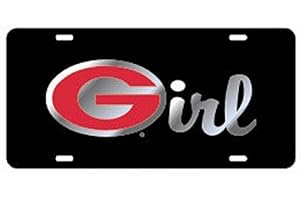 Craftique Georgia Bulldogs Black Arcrylic Georgia Girl Car Tag