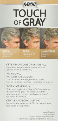 Touch of Gray Men's Hair Color, Light Brown (Pack of 3)