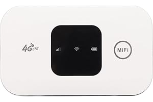 4G Mobile Router, Portable Travel with 2100mAh Battery, Mobile MiFi Hotspot, Multiband Support, Supports 10 Device Connection