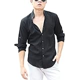 Zbrandy Men's Grandad Collar Hawaiian Casual Shirts