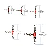 50Pcs-10-41mm-81lbs-3-Way-Red-Brass-Fishing-Barrel-Triple-Swivels-Fishing-Tackle