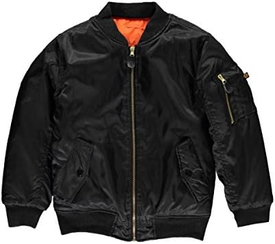 Swiss Cross Little Boys' "Classic Mode" Reversible Flight Jacket - black, 5