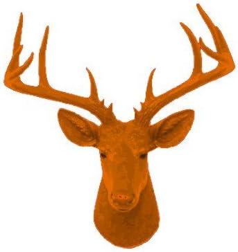 Faux Taxidermy Studio 10 Point Deer Head | Faux Taxidermy | Fake 10 Point Resin Deer Head (Orange)