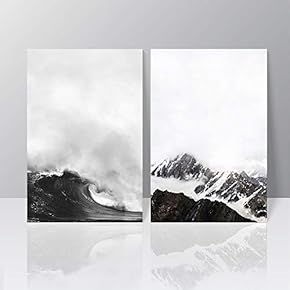 signwin 2 Panel Canvas Wall Art Black and...