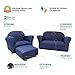 Keet Roundy Denim Children's Chair, Sofa and Ottoman Set, Denim Blue, 33 pounds